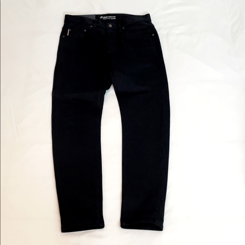Jack Threads - Slim Tapered Black Denim - 31 x 30